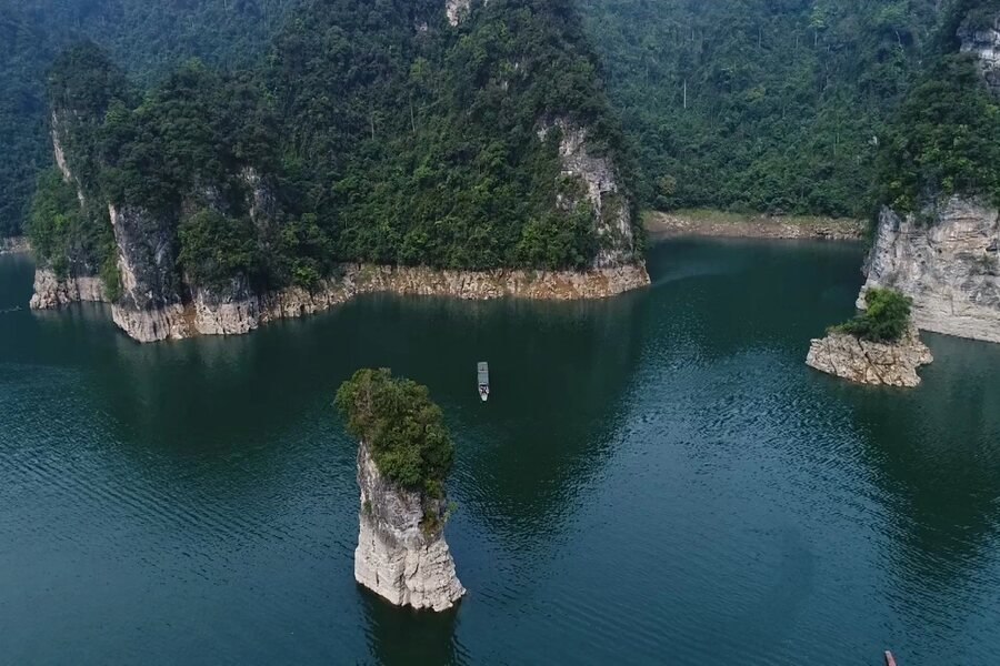 Na Hang's landscape is likened to Ha Long Bay on land. Photo: Thanh Nien