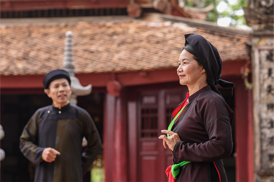 Quan Ho is an intangible cultural heritag recognized by UNESCO. Photo: Vietnamplus