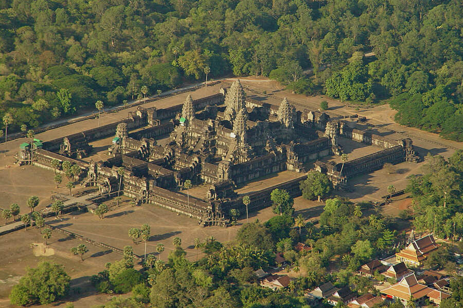 A complete view of Angkor Wat Complex. Photo: Smarthistory