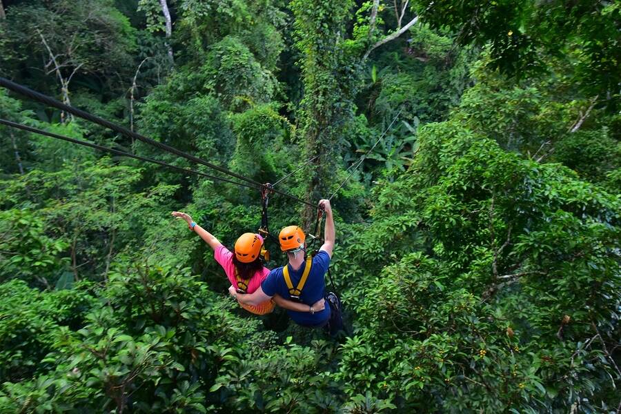 Some ziplines are as high as 600 meters above the ground. Photo: Ticket2Attraction