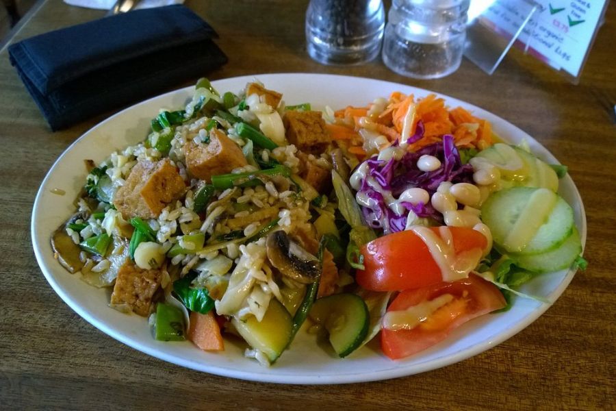 Vegan dish of the restaurant 