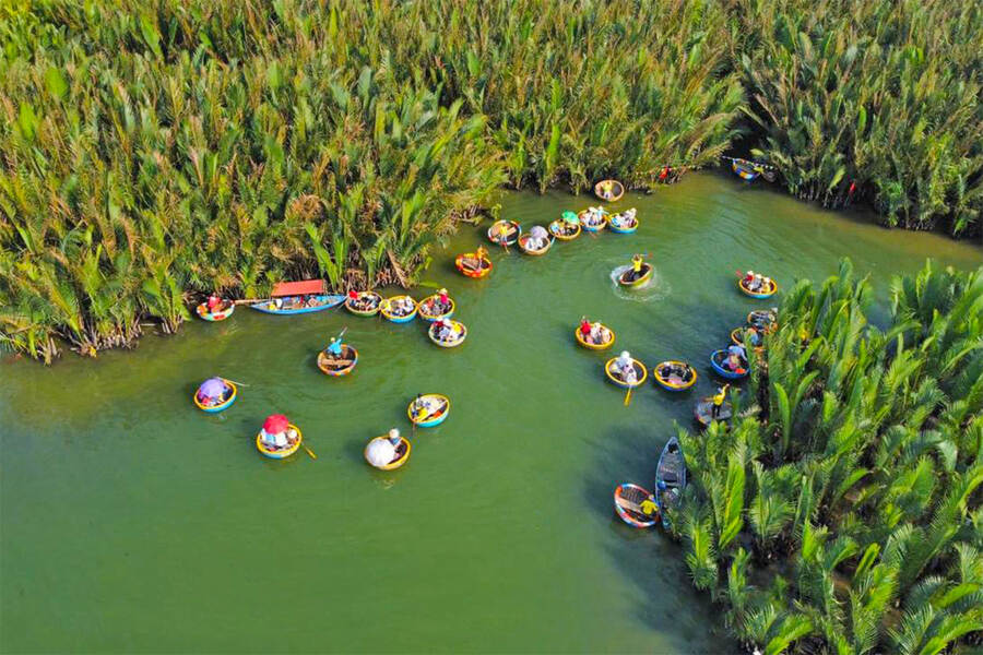 Coming to Bay Mau coconut forest in Hoi An you will feel like you are in the West River