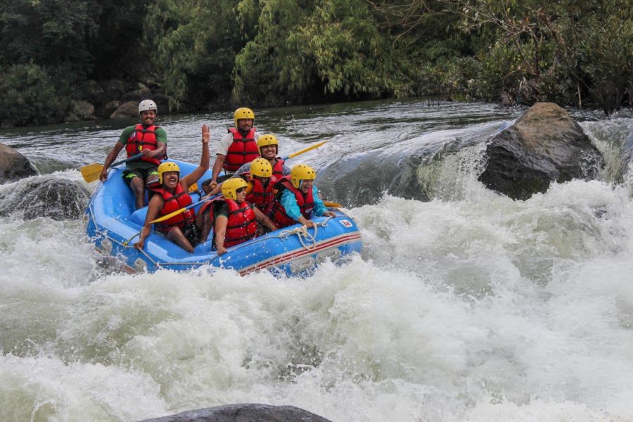 Adventurous river rafting