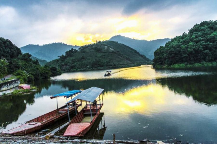 Fishing in the early morning