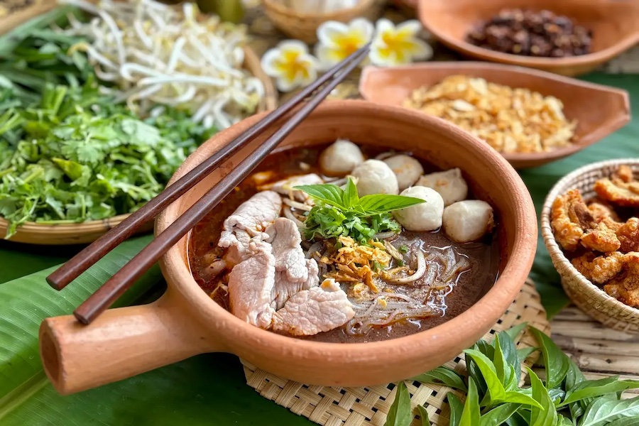 Boat noodles is a must try dish when coming to Bangkok (Source: Hungry in Thailand)