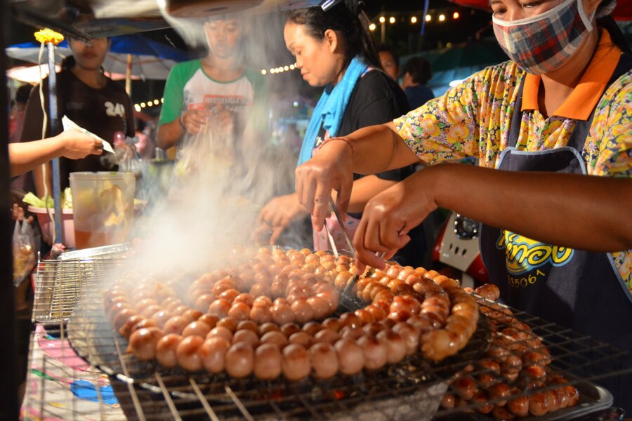 Piping hot sausages are always a hot seller at the market. Photo: Takeaway