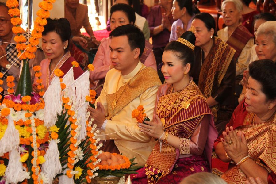 Colorful wedding in Laos