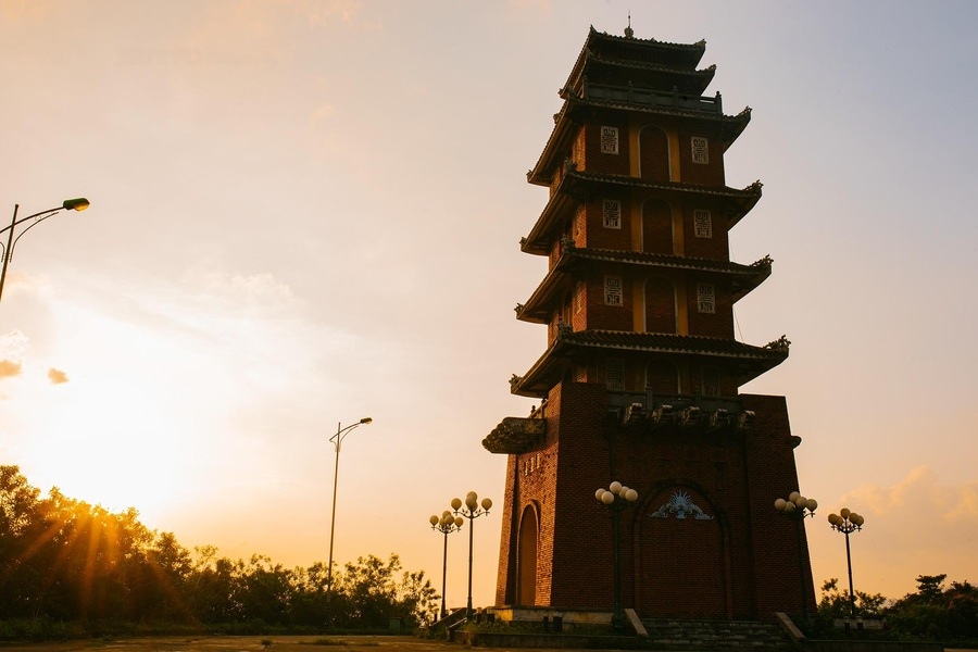 The Stupa in the sunset. Photo: Huy Vo Photography