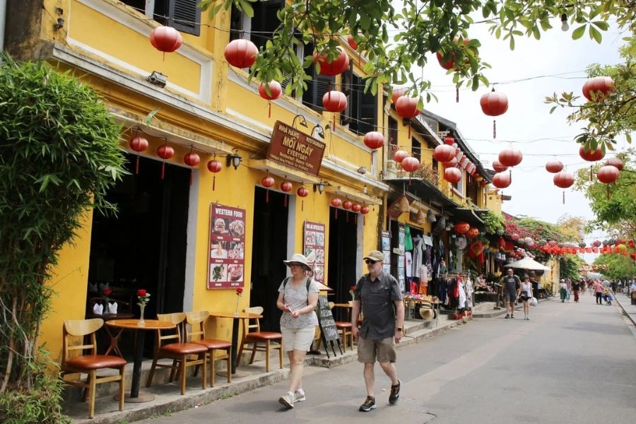 Foreign tourists in Vietnam