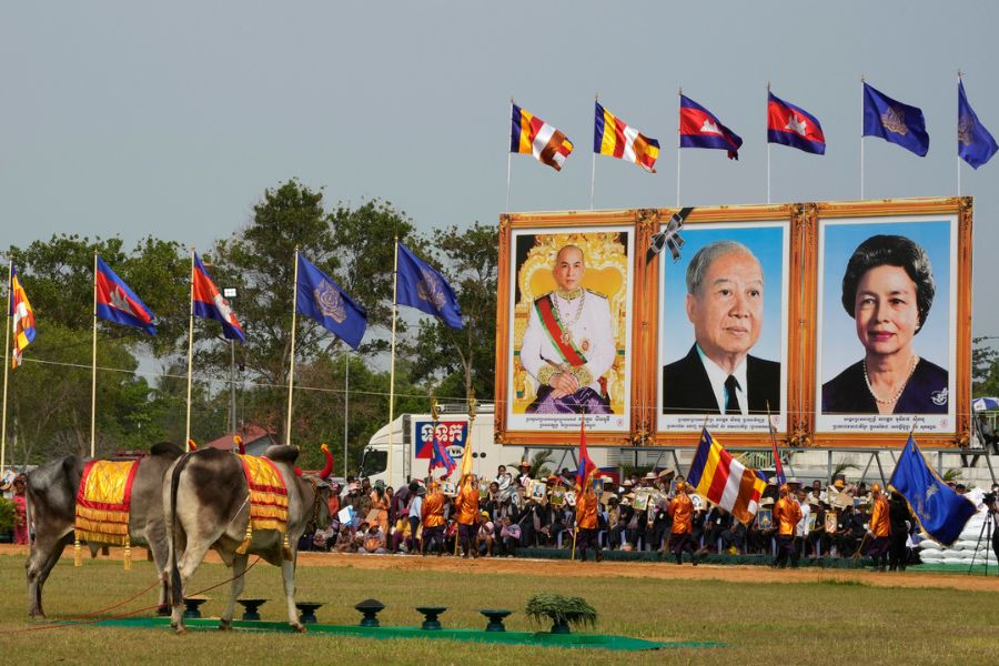 Image of the Royal Plowing Ceremony in Cambodia