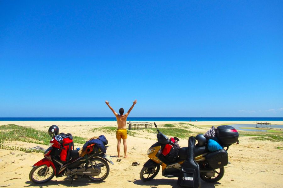 Experience driving next to the beach