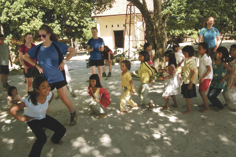 Participate in fun activities at the orphanage