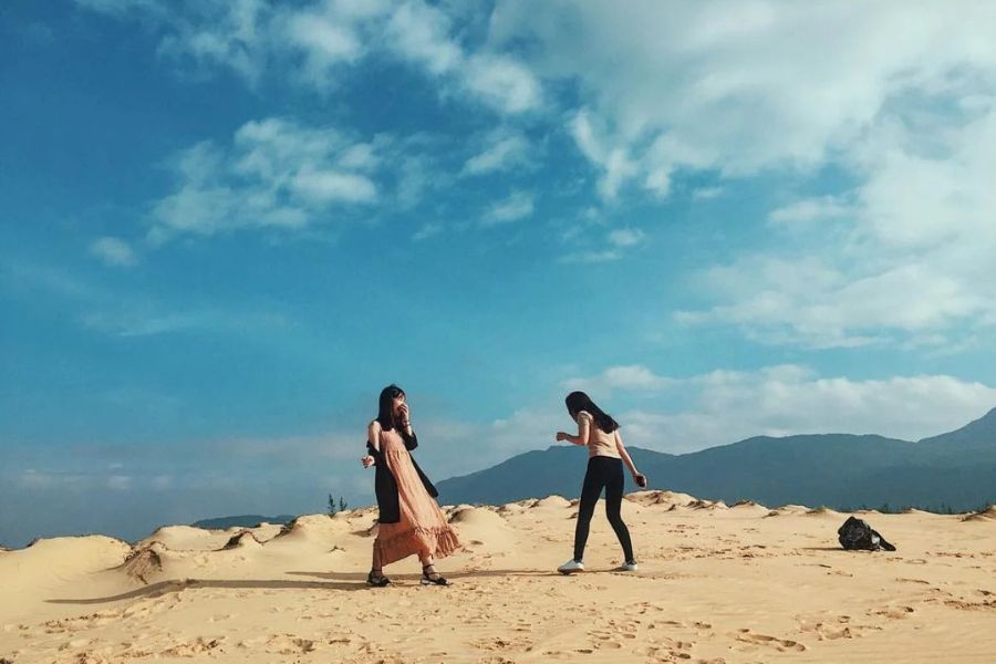 Dune hiking at Phuong Mai Sand Dunes