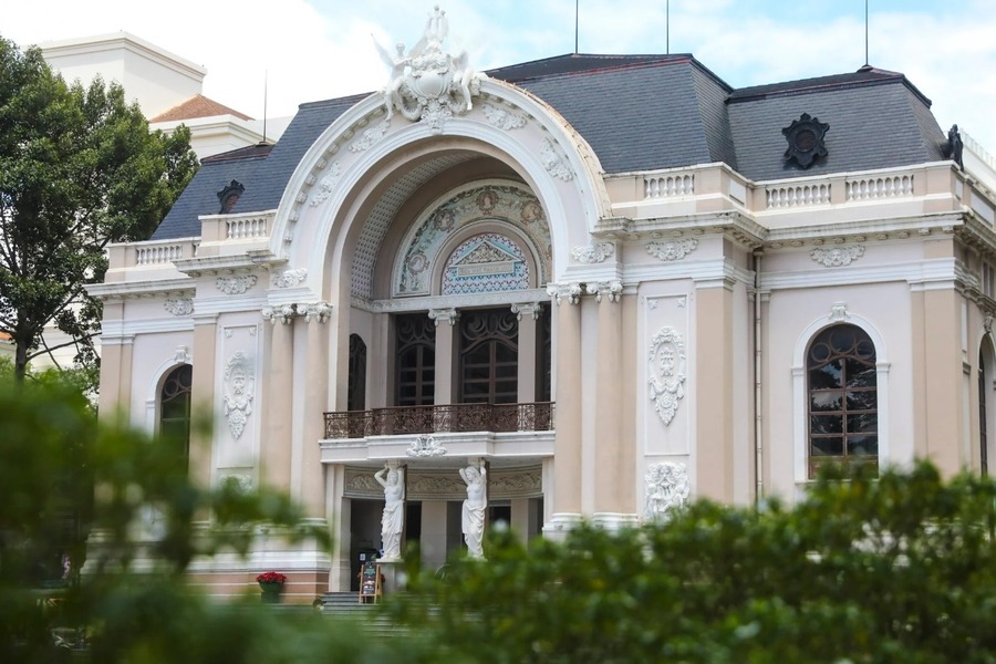 The facade of Saigon Opera House