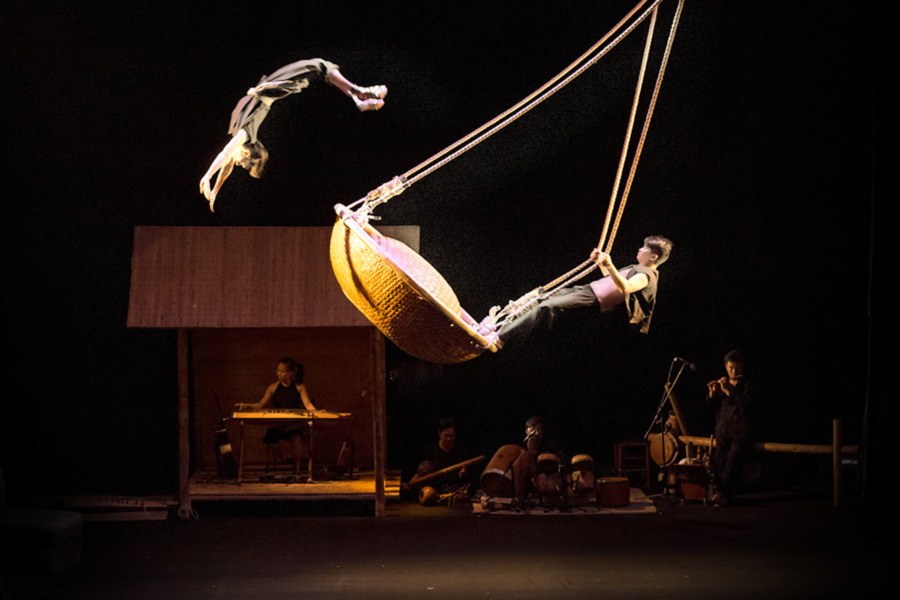 A unique performance that uses bamboo and dance to tell a story