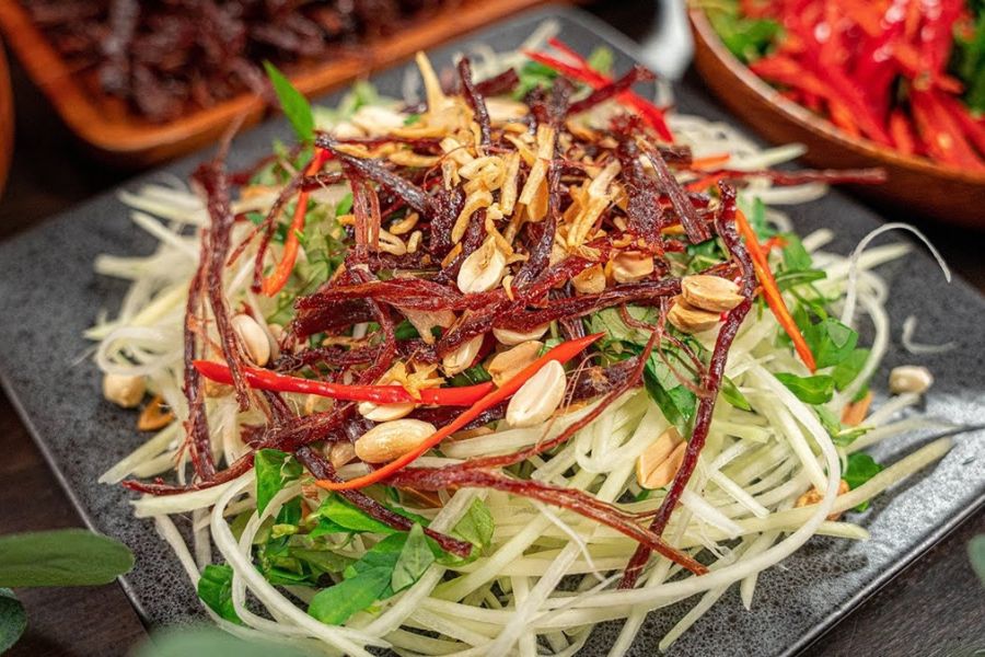 Street food salads in Vietnam