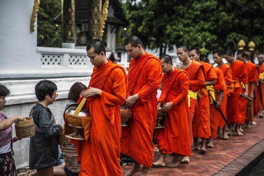 Buddhism plays a major role in shaping Lao culture