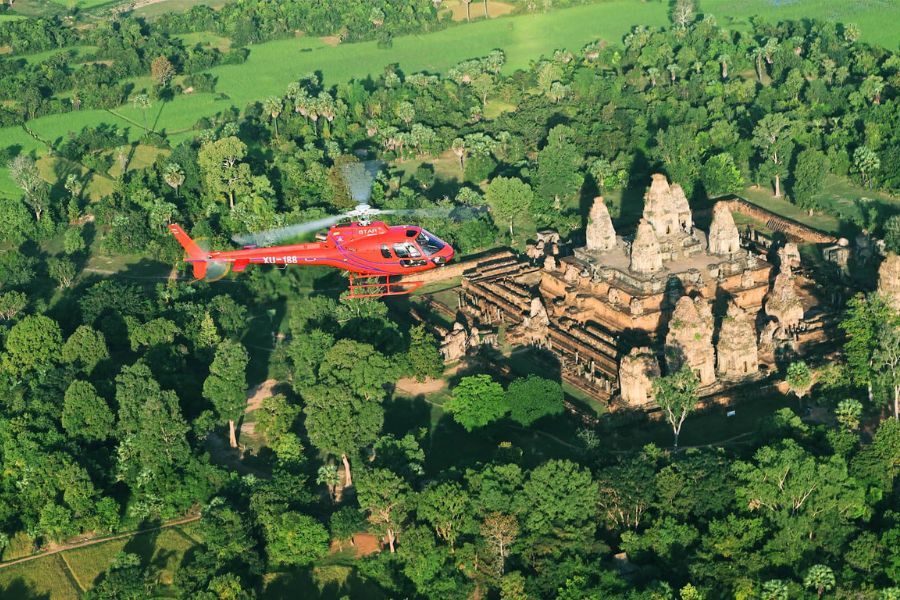 Private helicopter tour in Siem Reap