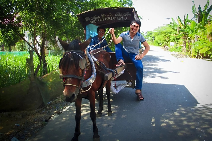 A horse-drawn carriage is a charming way to explore the surroundings