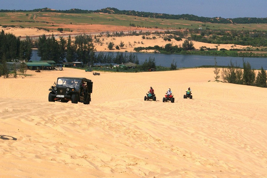 Make sure to stay safe and maintain a proper speed when crossing the sand dunes