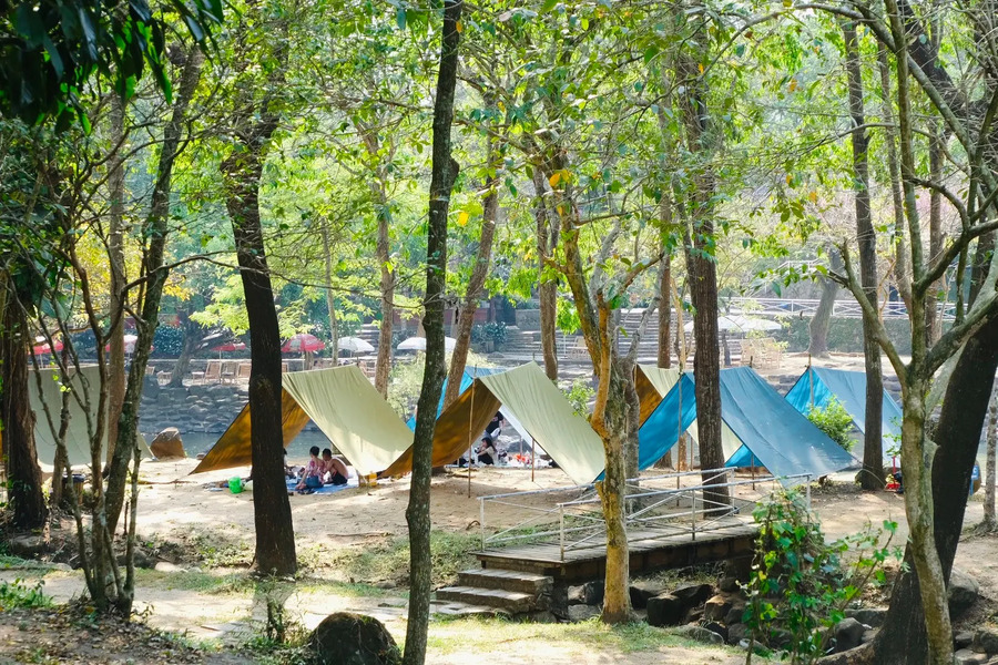 There is a designated area specifically for camping