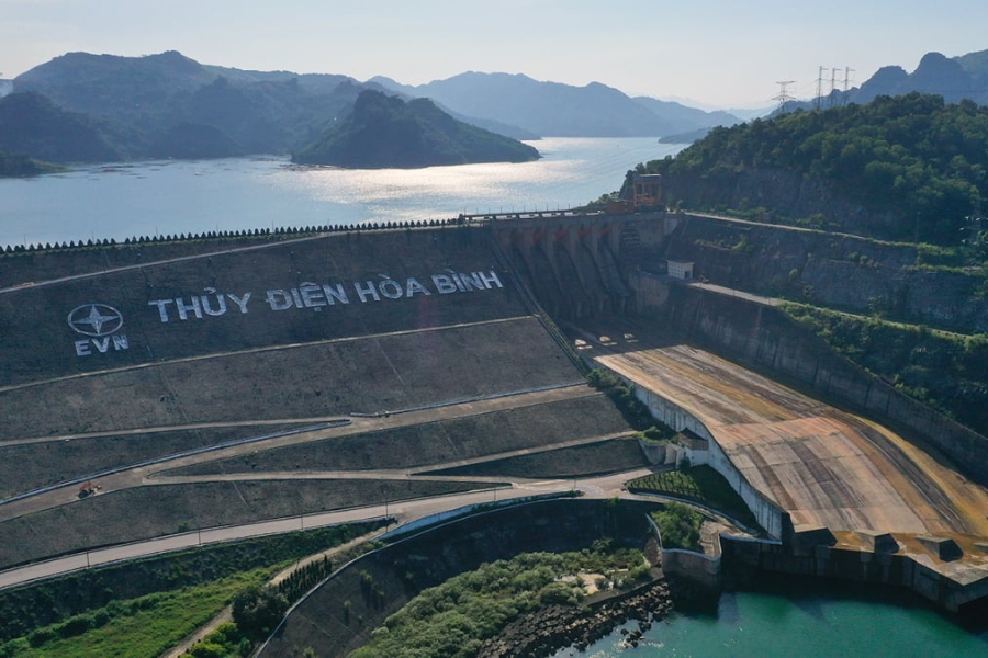 Panoramic view of the Hoa Binh Hydropower Plant