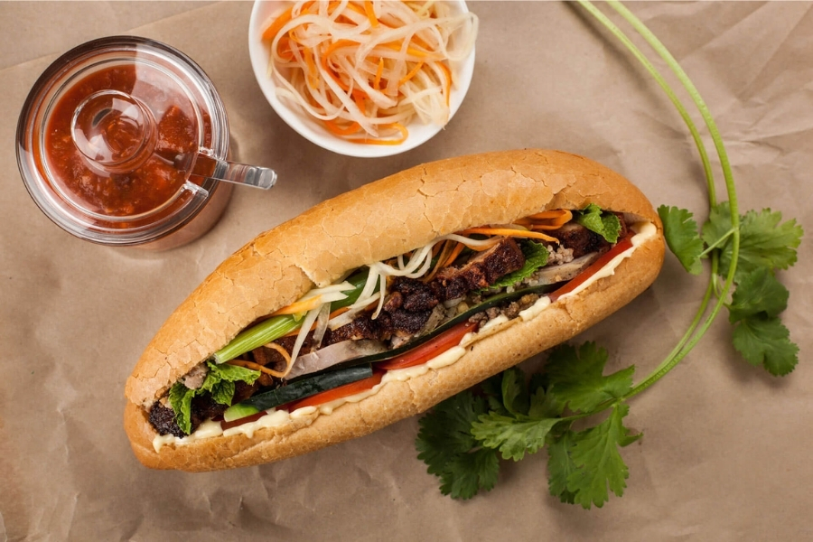 Banh mi is one of the most famous street foods in Hanoi