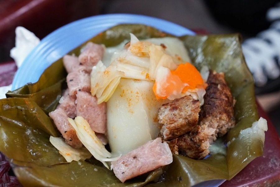 Banh gio is usually chosen for a quick breakfast