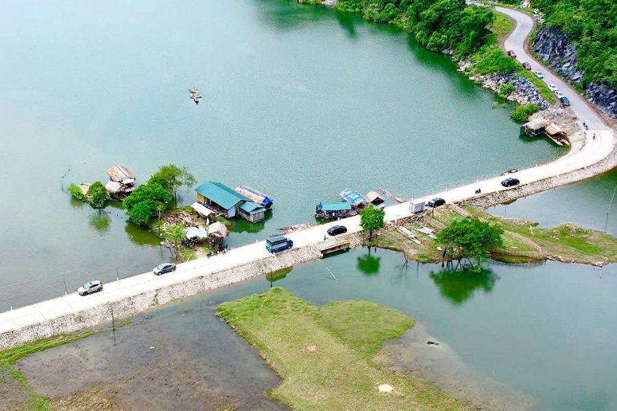 Location of the lake in Tuyen Quang