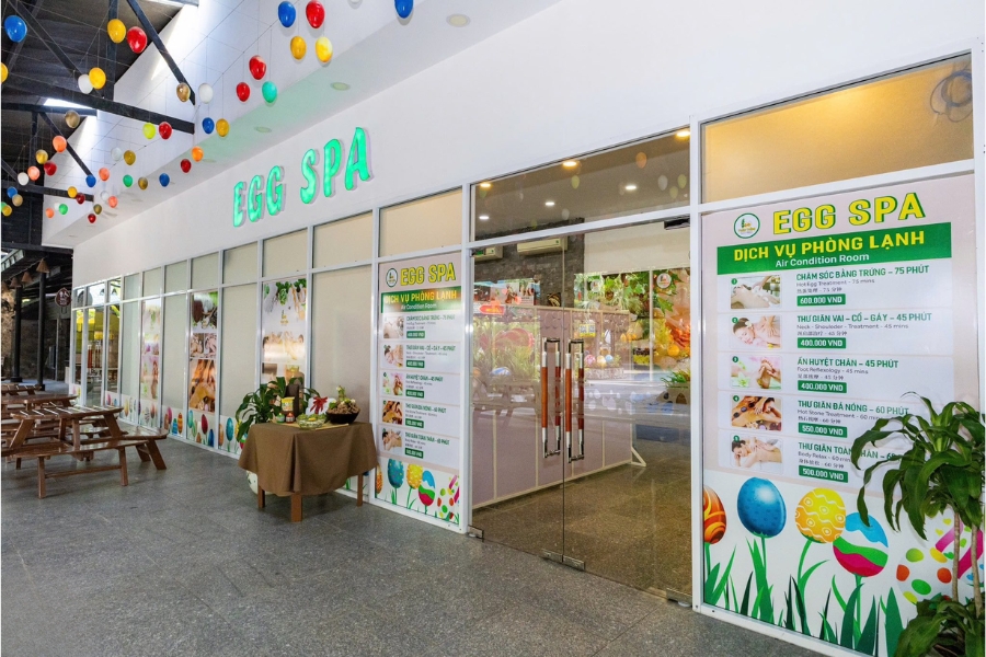 You can come to the Egg Spa and try the special hot egg treatment