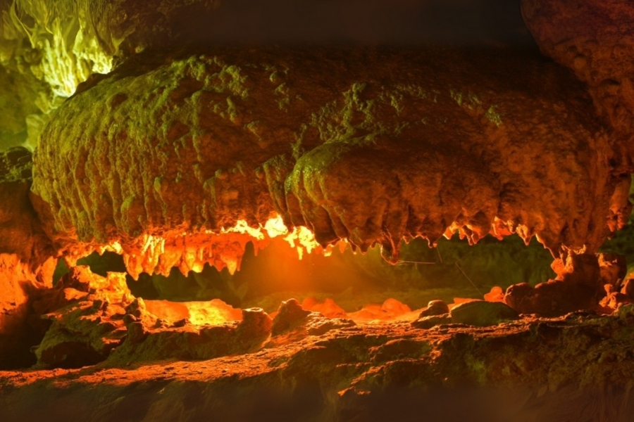 This stalactite in Thien Ha Cave looks like a giant jellyfish