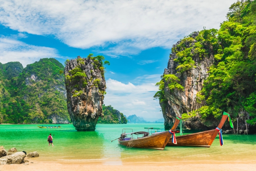 Koh Khao Phing Kan,&nbsp;one of the most famous landmarks in Southern Thailand