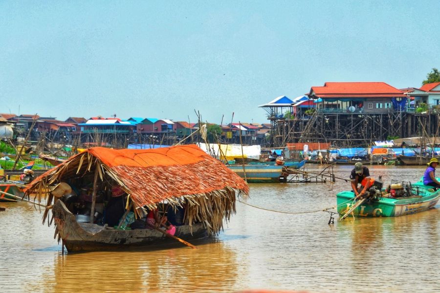 Floating village in Cambodia