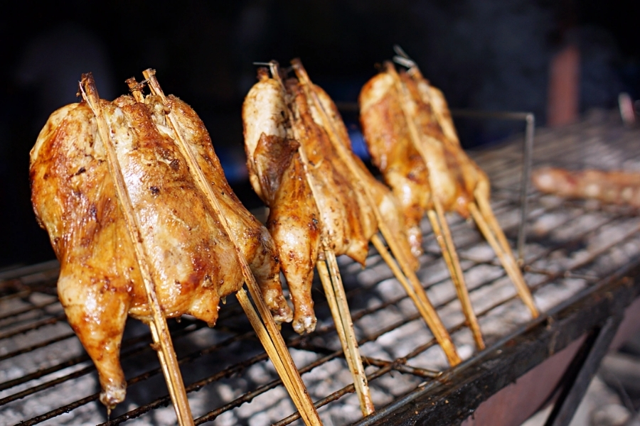 The chicken is evenly marinated and cooked