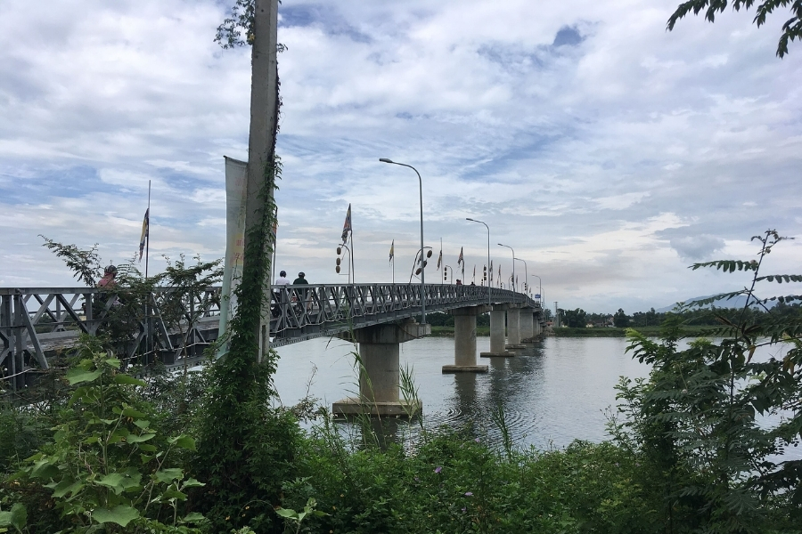 You need to go over to Cam Kim bridge if you want to get to the village by motorbike or bicycle