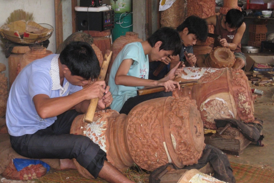 Kim Bong Carpentry Village has become a tourist attraction for many visitors