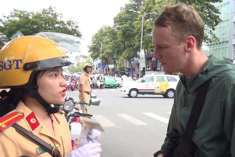 Even as a foreigner, the traffic police can stop and check you at any time