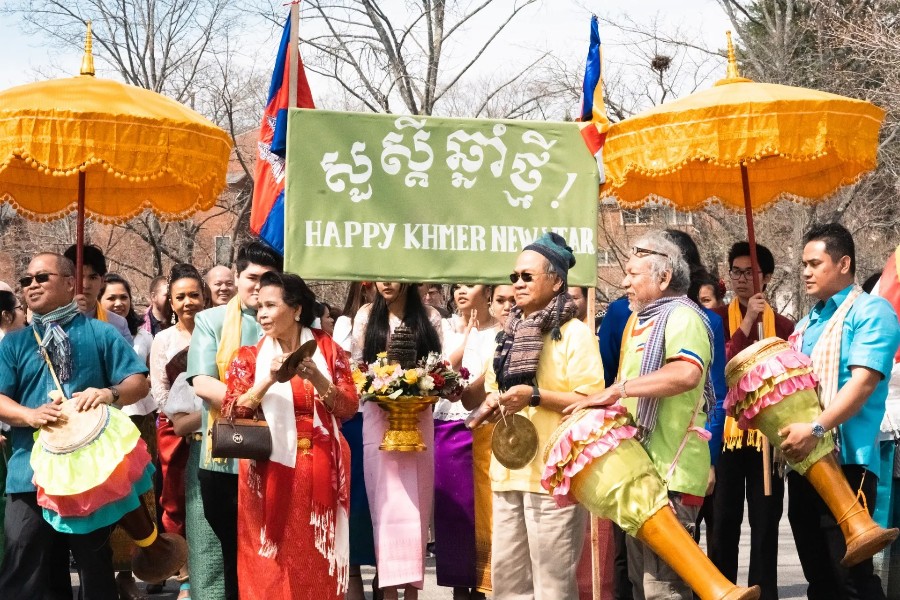 Locals celebrating Khmer New Year