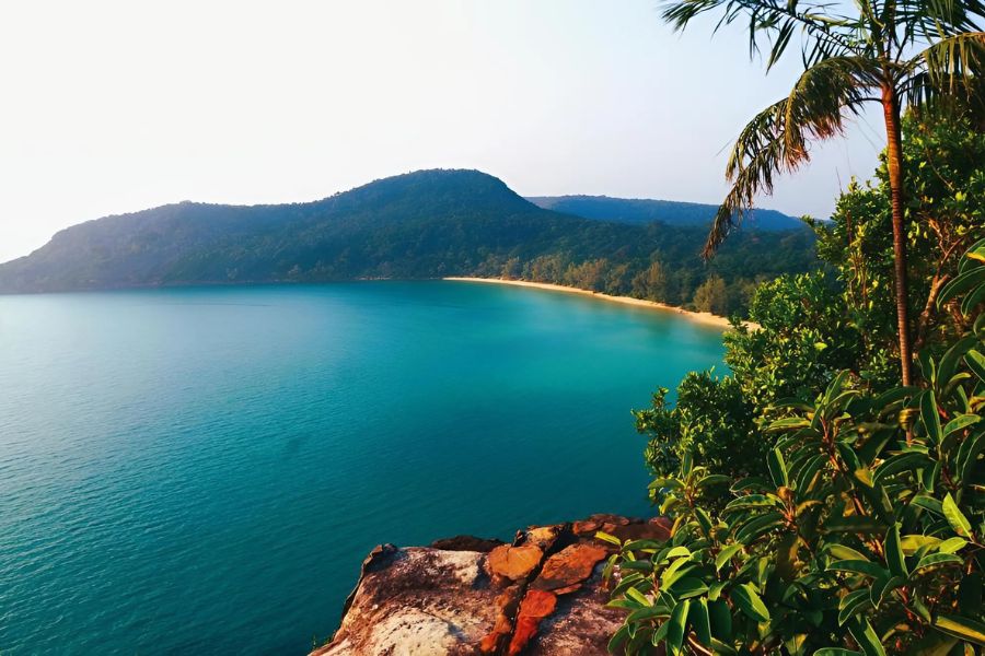 lazy beach in koh rong island, cambodia