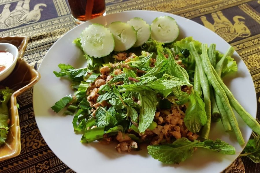 Duck Laap - a signature dish of Pha Khao Lao Restaurant