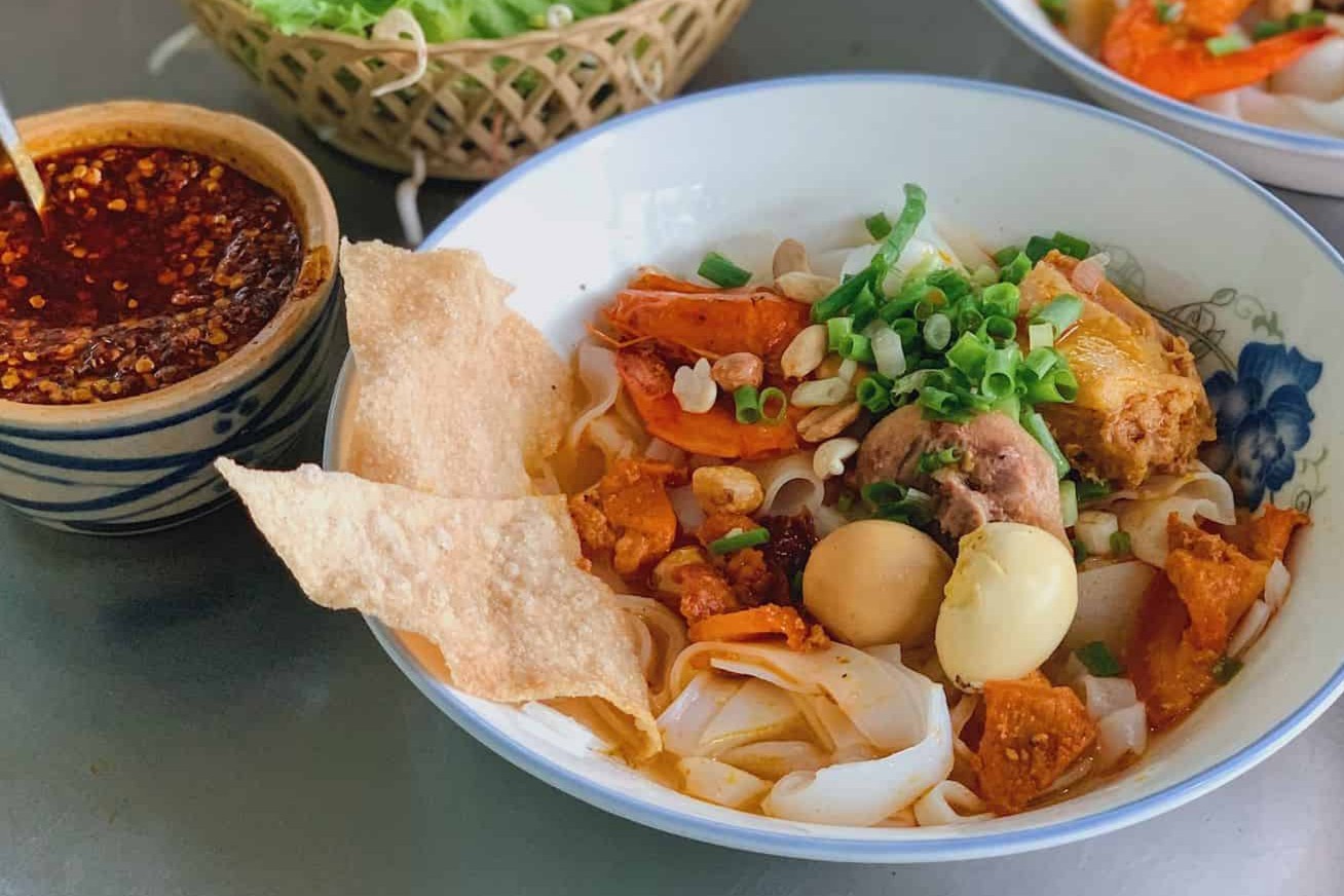 Quang noodles are a famous specialty of Da Nang. Source: VinWonders