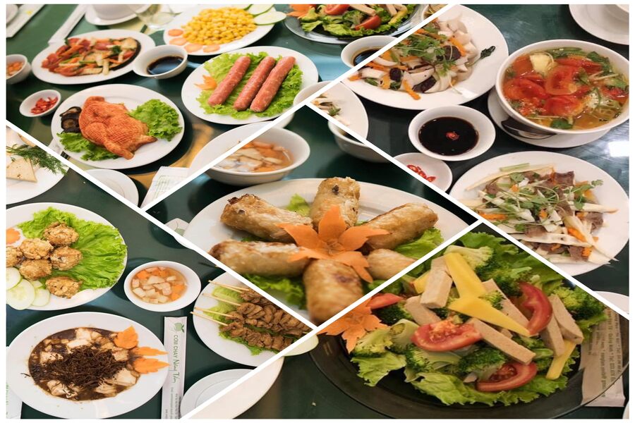 The vegetarian dishes at Nang Tam Vegetarian Restaurant are always eye-catching