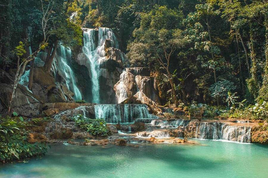 Kuang Si Falls, a photogenic place in Laos