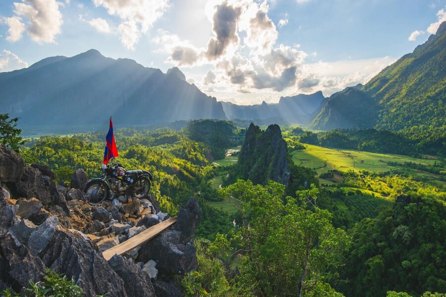 paranomic view from Nam Xay Viewpoint, Laos