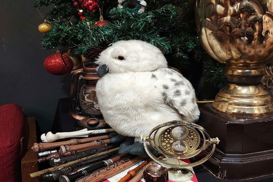Decorations remind of the magical world of wizards in Harry Potter