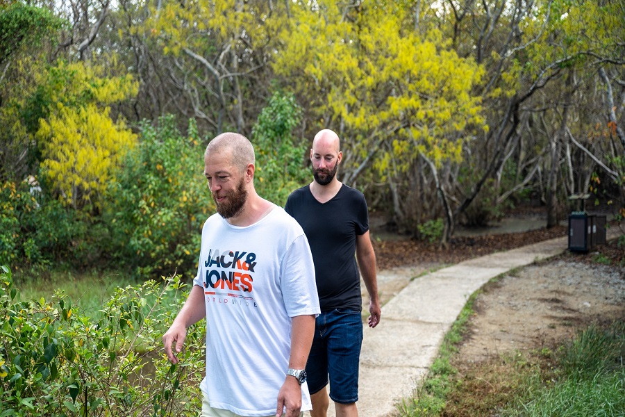 Foreign visitors explore Ru Cha Mangrove Forest