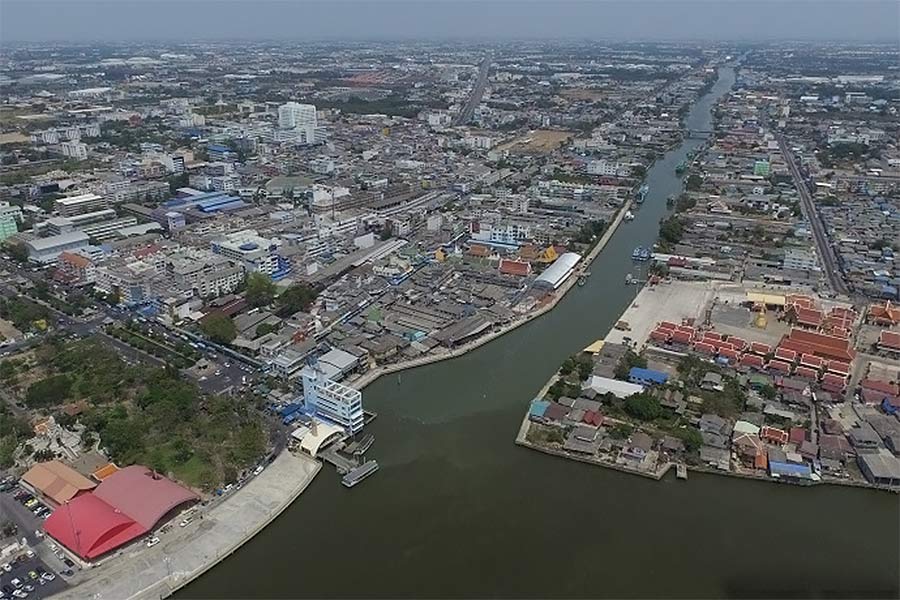 Samut Sakhon from the above