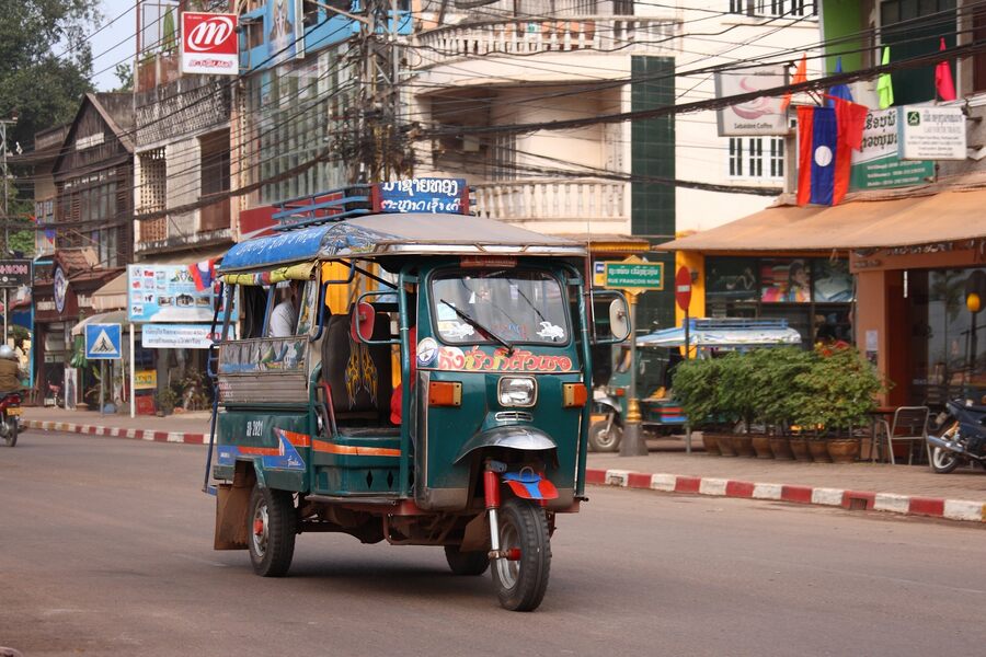 Tuk-tuk in Sekong Province, Laos