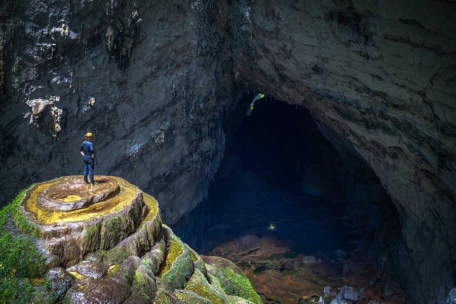 An explorer admiring Son Doong Cave. Photo: Local Vietnam