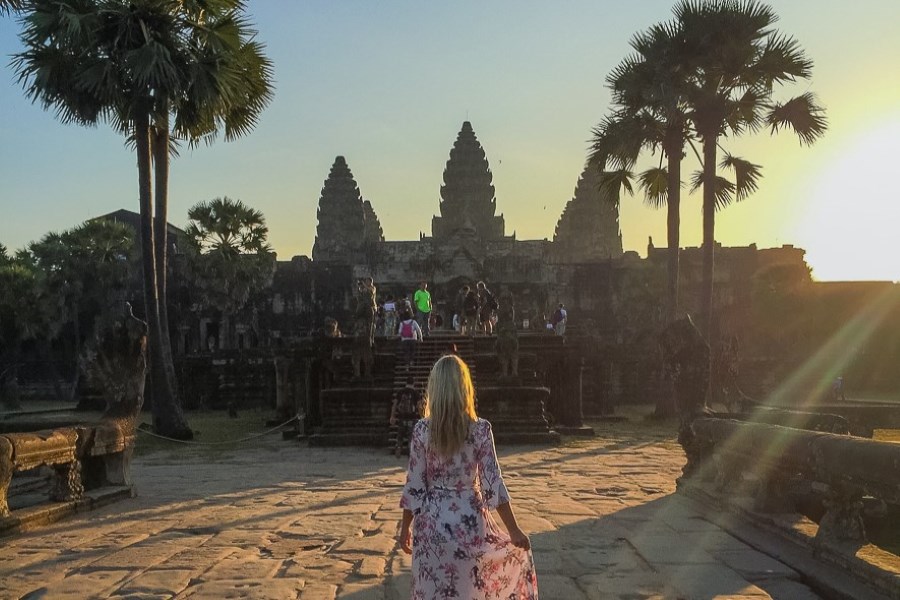 The dry season in Cambodia has perfect weather conditions for watching the sunrise